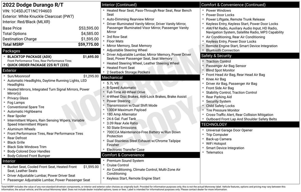 Used 2022 Dodge Durango R/T w/ Blacktop Package image 11