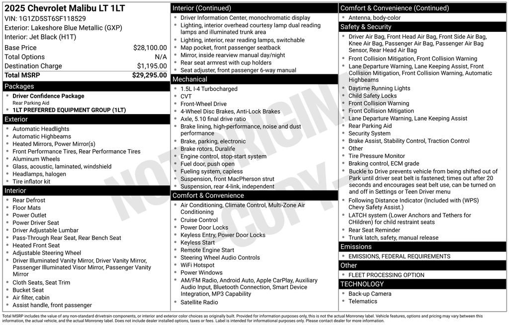 Used 2025 Chevrolet Malibu LT image 9