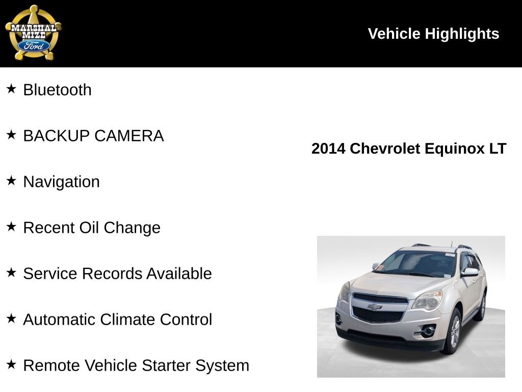 Used 2014 Chevrolet Equinox LT w/ Power Convenience Package image 2