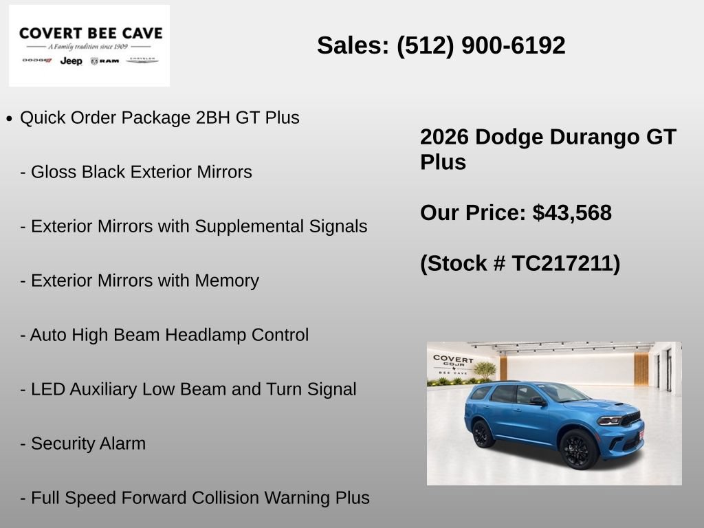 New 2026 Dodge Durango GT AWD/4WD image 19