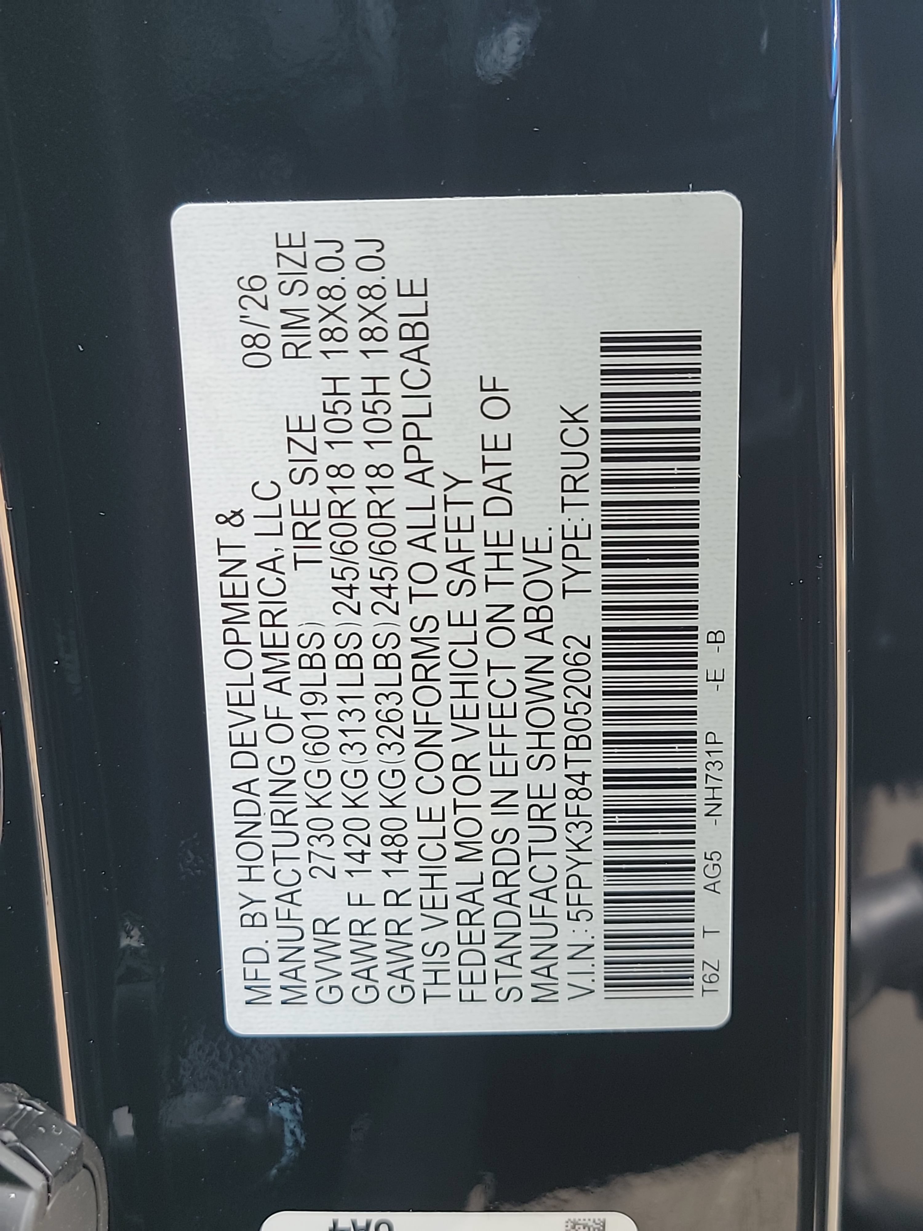New 2026 Honda Ridgeline Black Edition image 33