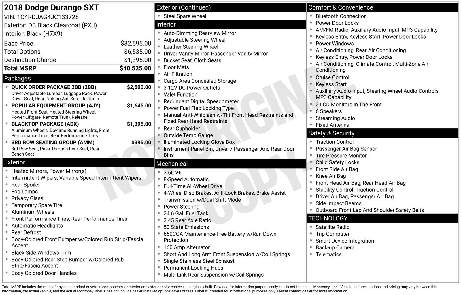 Used 2018 Dodge Durango SXT w/ Quick Order Package 2BB image 22