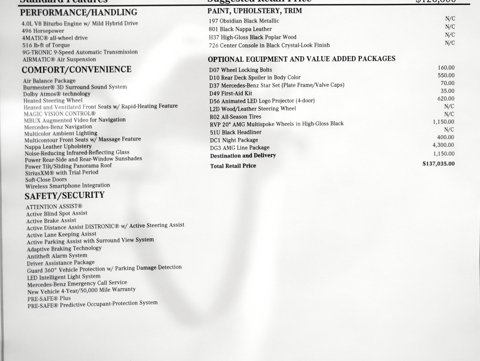 New 2025 Mercedes-Benz S 580 4MATIC Sedan image 25