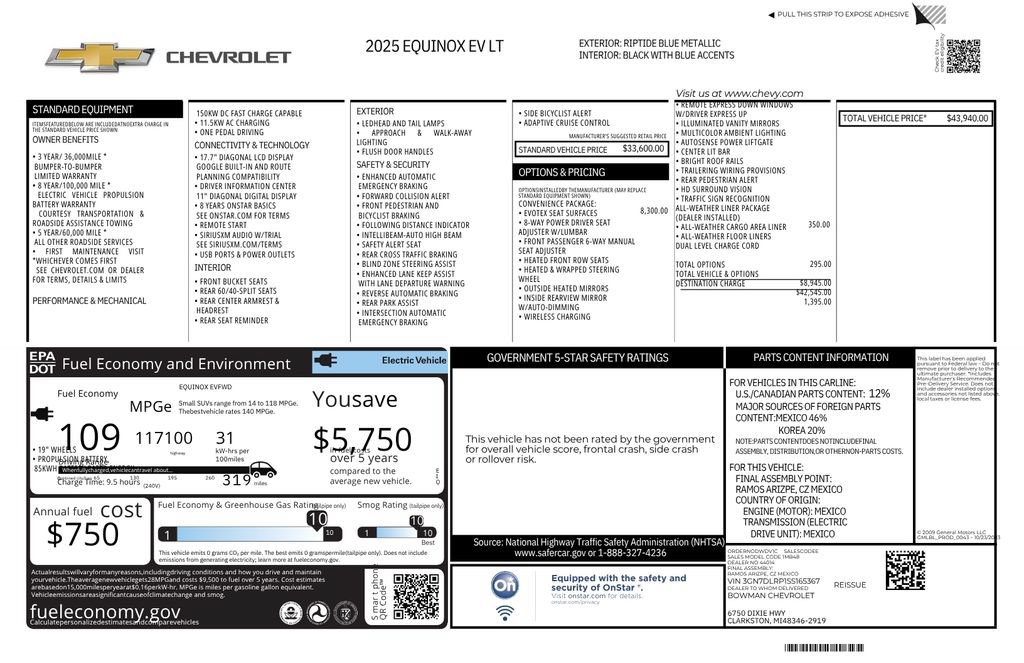 Used 2025 Chevrolet Equinox EV LT w/ Convenience Package FWD image 12