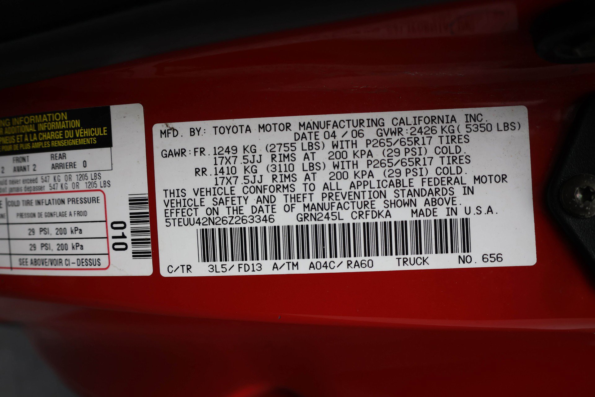 Used 2006 Toyota Tacoma 4x4 Access Cab V6 image 25