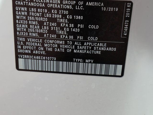 Used 2019 Volkswagen Atlas SEL R-Line image 48