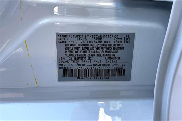 New 2026 Nissan Sentra S w/ Floor Mat Package image 11