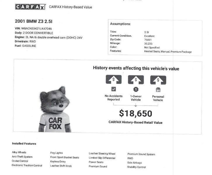 Used 2001 BMW Z3 2.5i RWD image 38