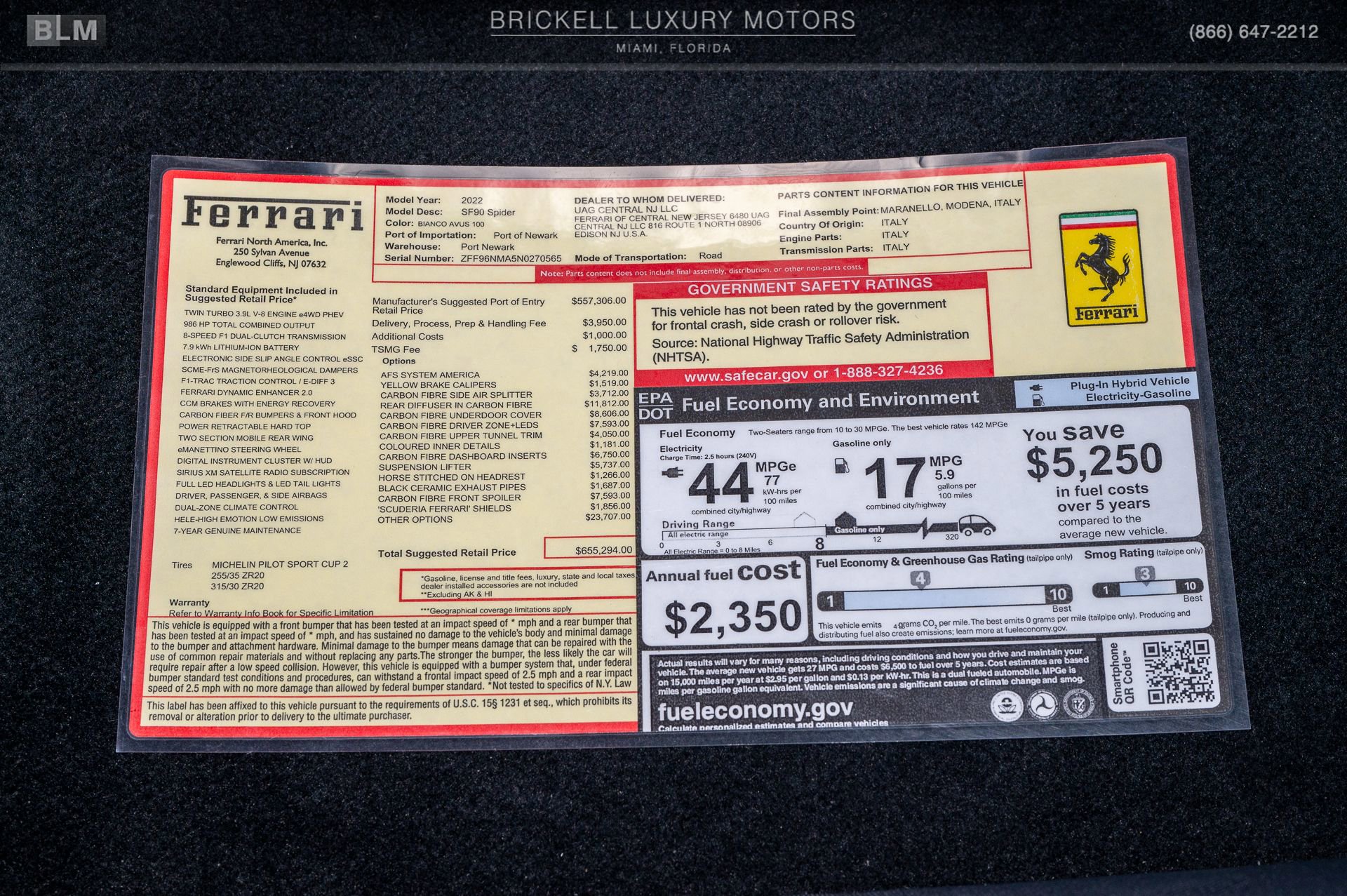 Used 2022 Ferrari SF90 Spider image 59