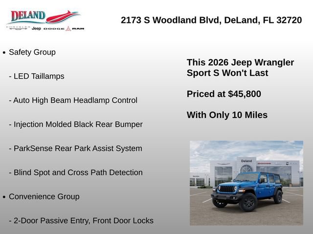 New 2026 Jeep Wrangler Unlimited Sport AWD/4WD image 23