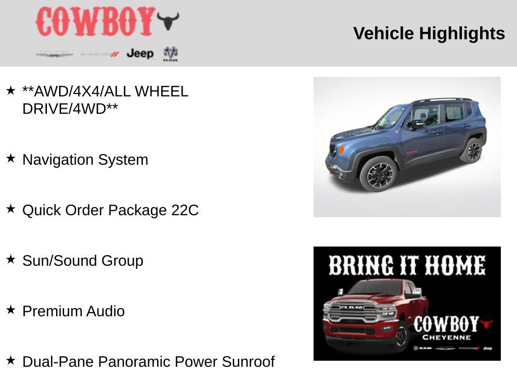 Used 2023 Jeep Renegade Trailhawk w/ Sun/Sound Group AWD/4WD image 5