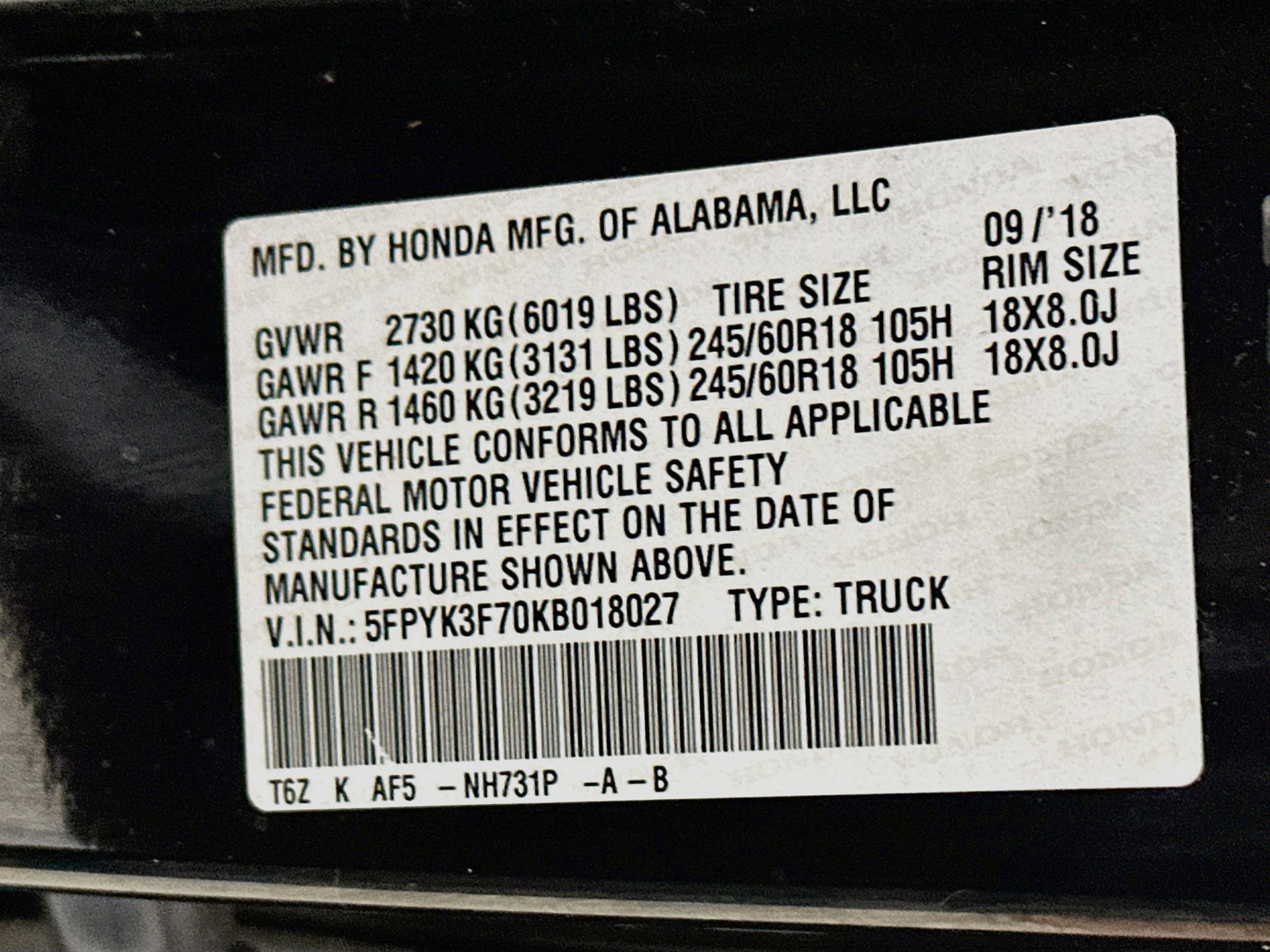 Used 2019 Honda Ridgeline RTL-E image 30
