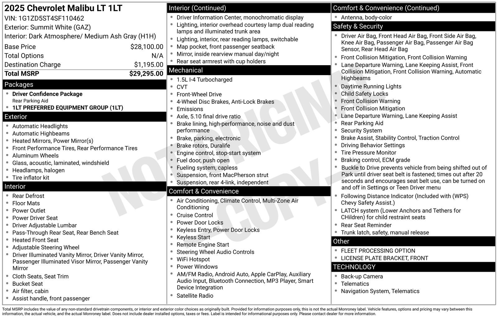 Used 2025 Chevrolet Malibu LT image 36