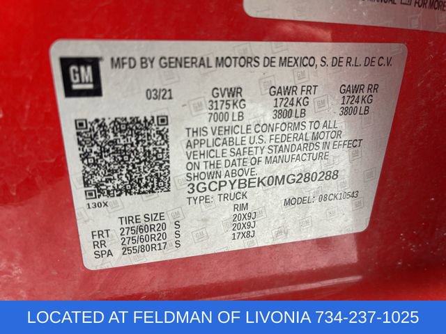 Used 2021 Chevrolet Silverado 1500 Custom w/ LPO, Dark Essentials Package image 31