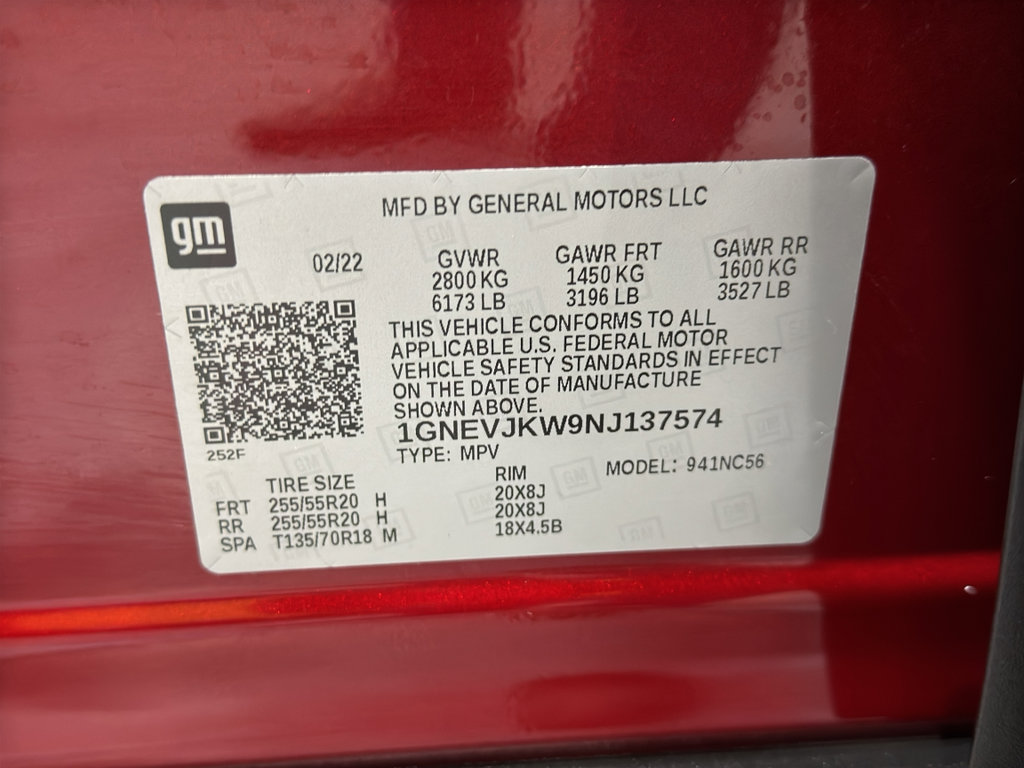 Used 2022 Chevrolet Traverse RS w/ LPO, Floor Liner Package image 44