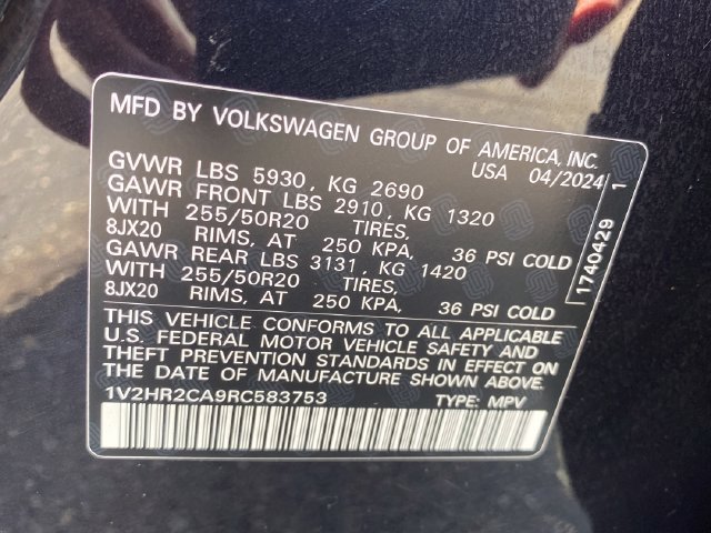 Used 2024 Volkswagen Atlas SE AWD/4WD image 24