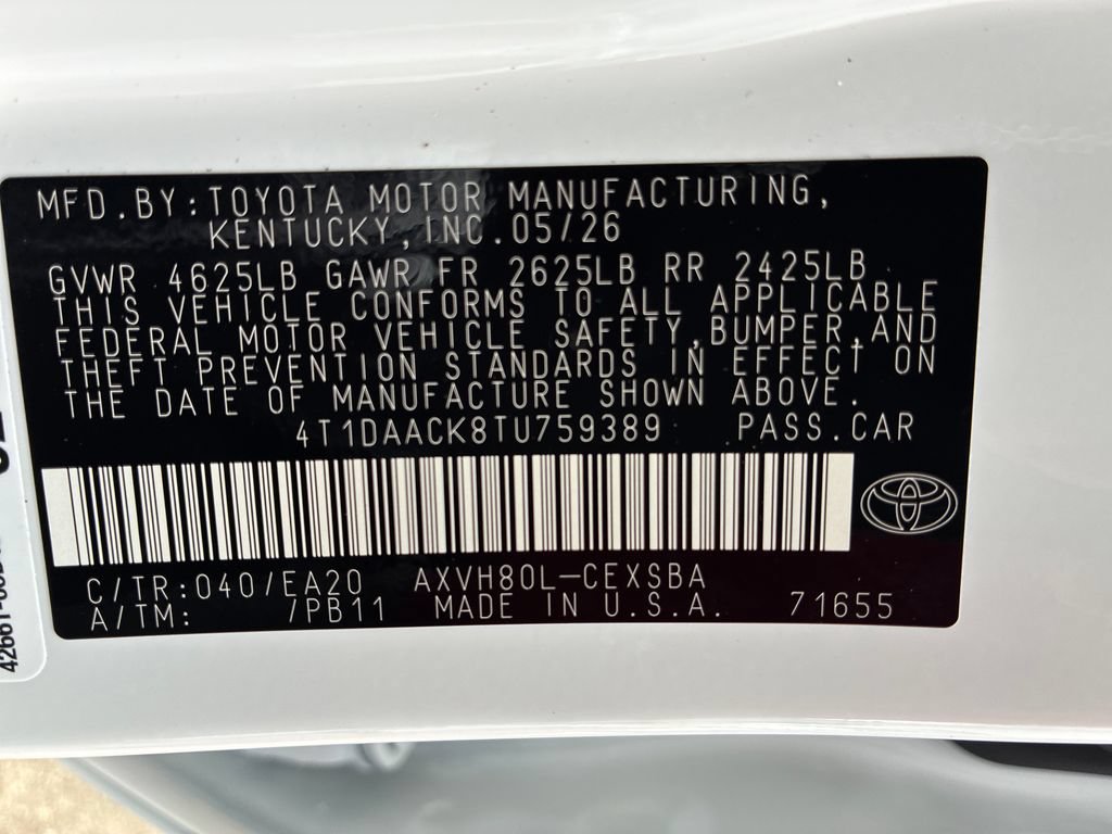 New 2026 Toyota Camry SE FWD image 45