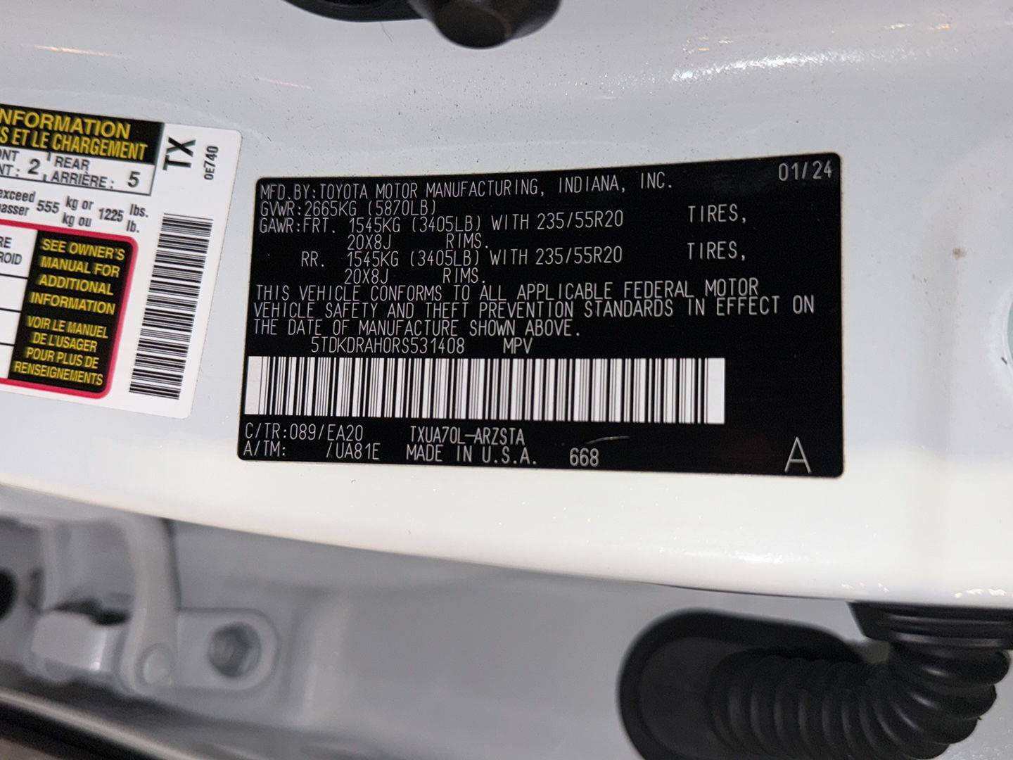 Used 2024 Toyota Highlander XSE FWD image 43