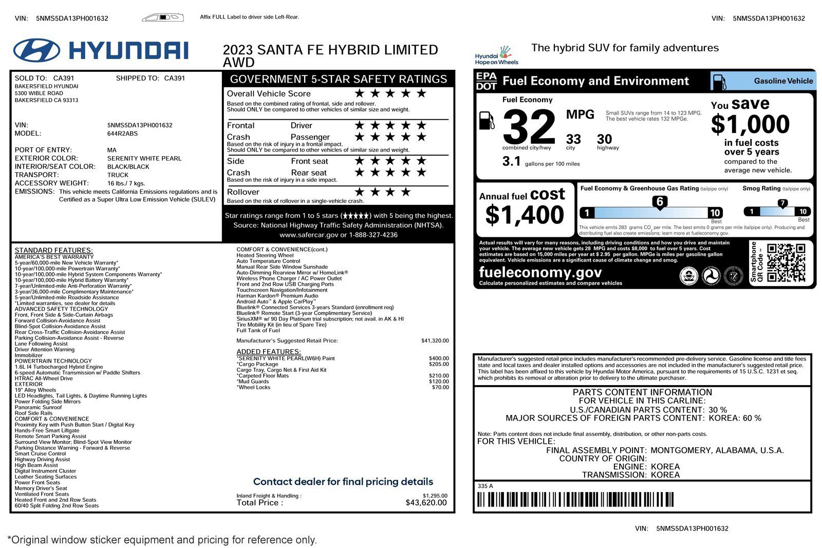 Used 2023 Hyundai Santa Fe Limited w/ Cargo Package image 26