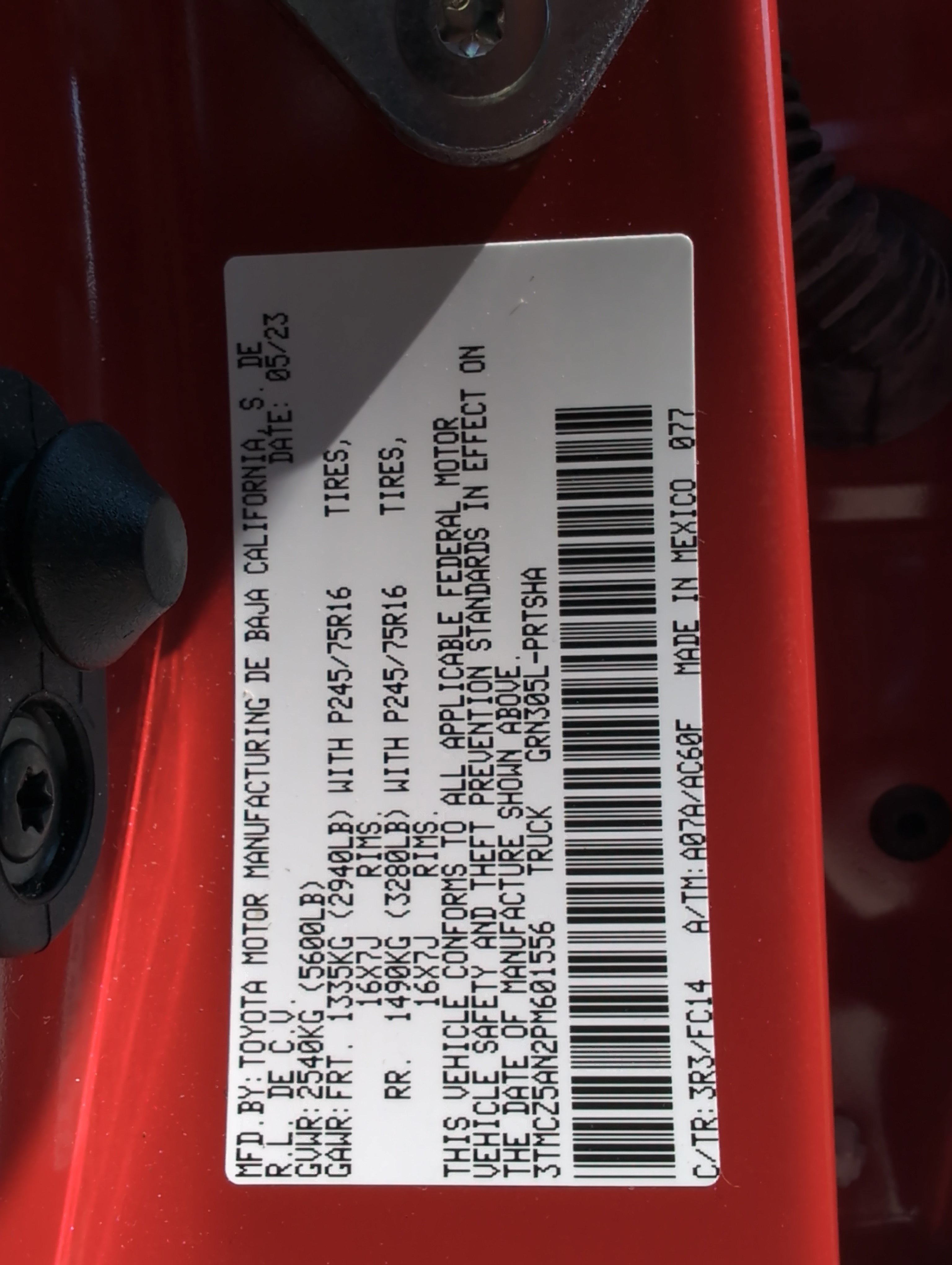 Certified 2023 Toyota Tacoma SR5 AWD/4WD image 33