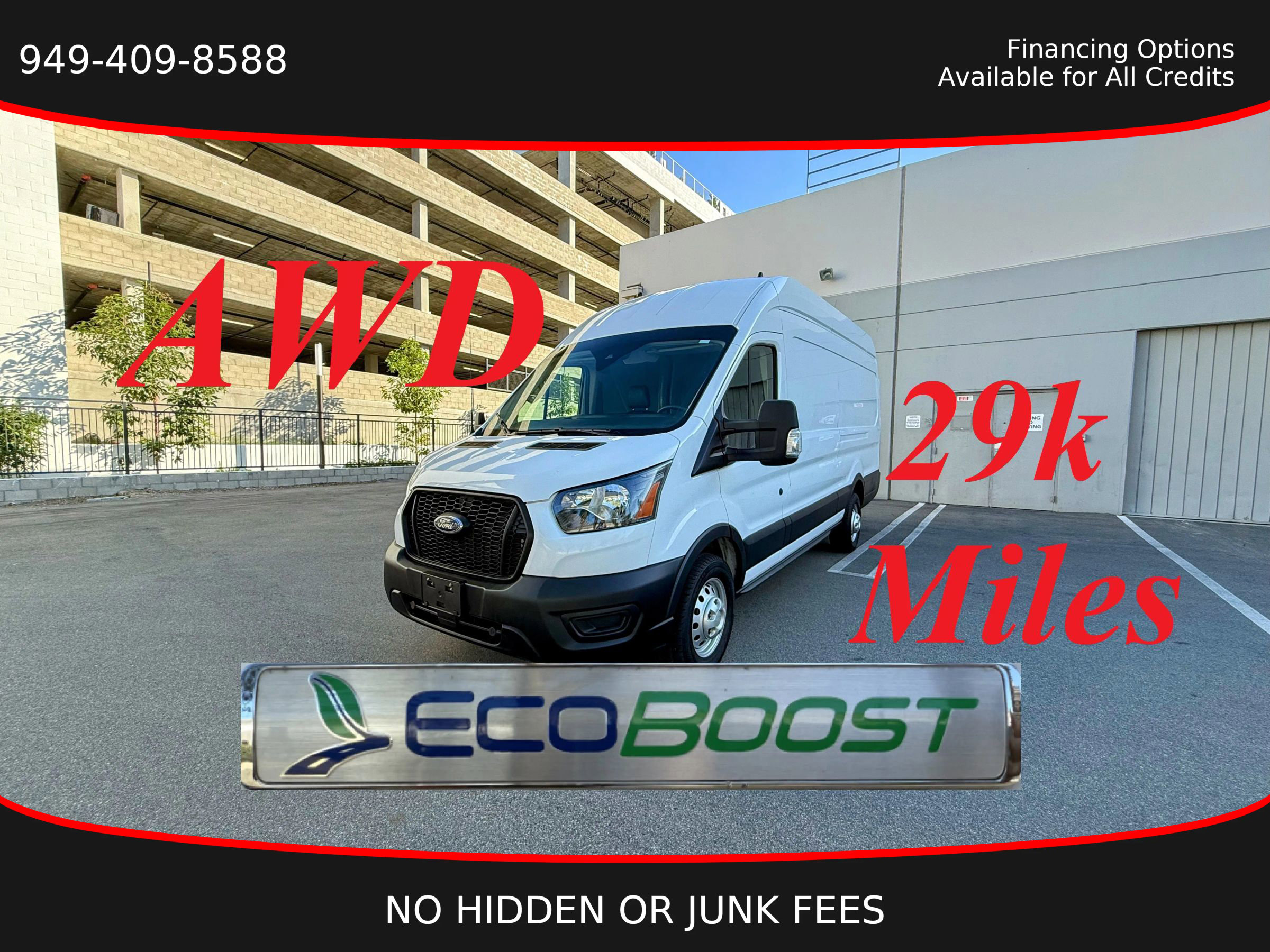 Used 2022 Ford Transit 350 148 High Roof Extended AWD image 1