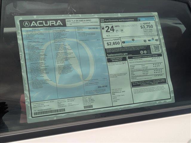 New 2025 Acura TLX SH-AWD w/ A-SPEC Pkg image 19