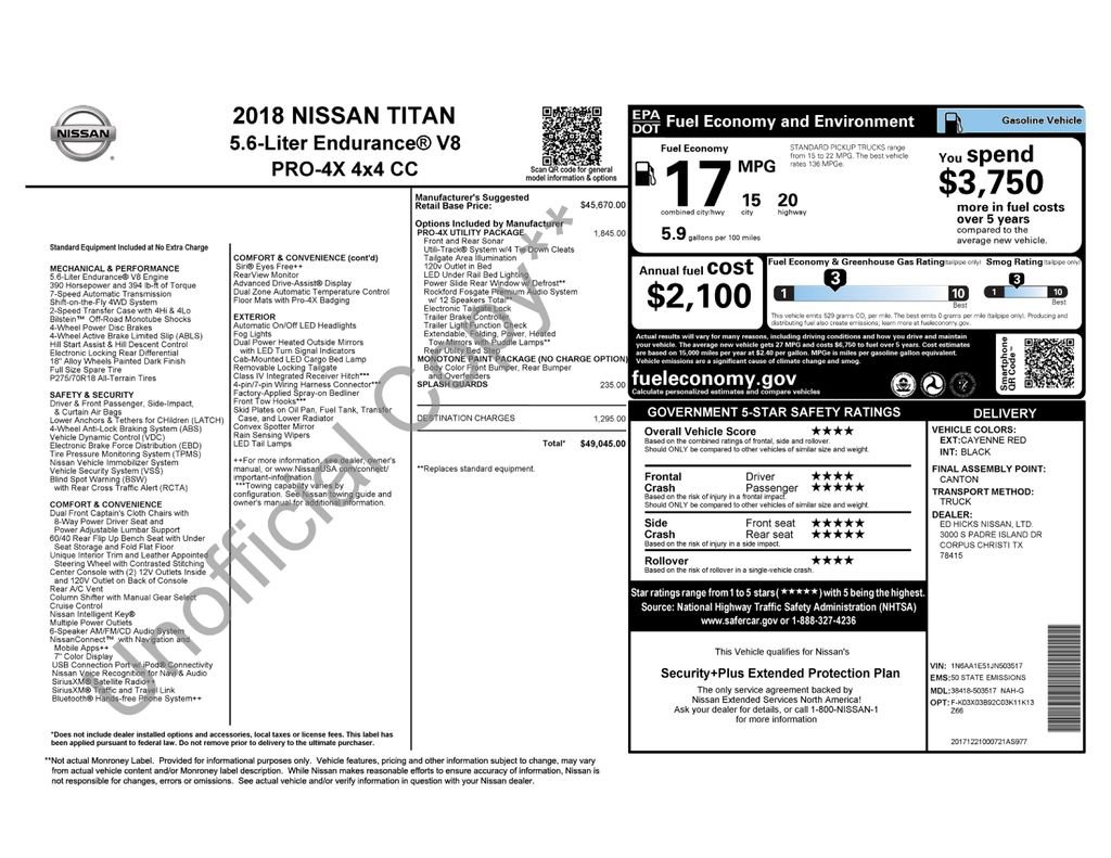 Used 2018 Nissan Titan PRO-4X w/ Pro-4x Utility Package image 4