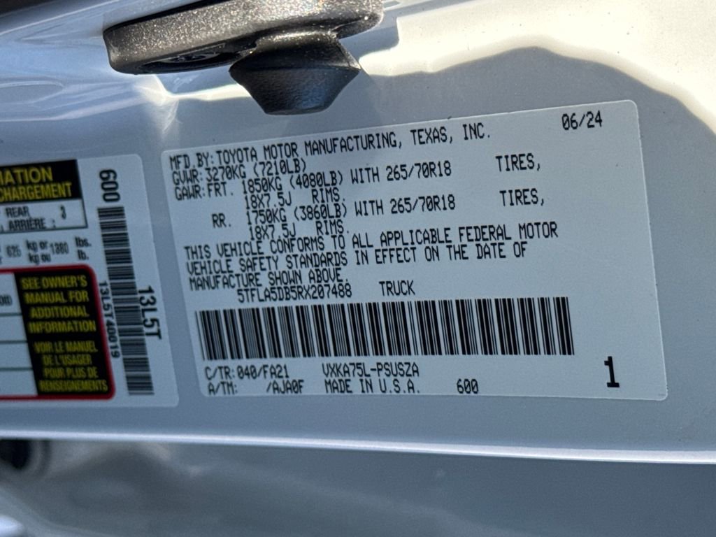 Used 2024 Toyota Tundra SR5 w/ SR5 Convenience Package image 47