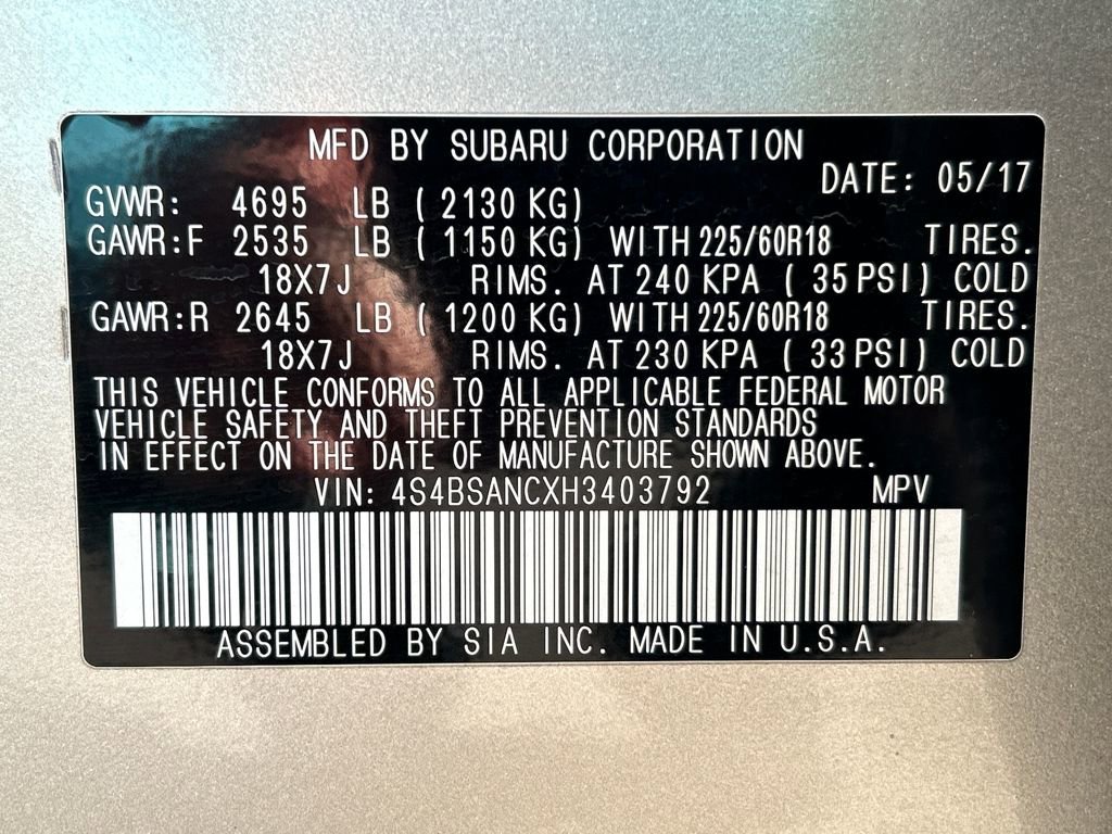 Used 2017 Subaru Outback 2.5i Limited image 36