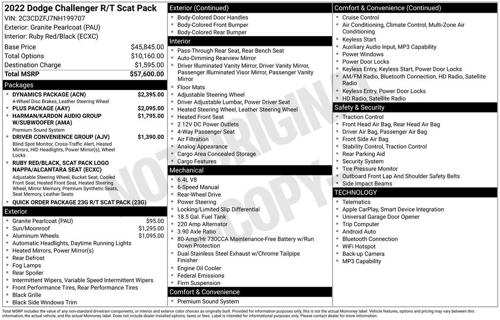 Used 2022 Dodge Challenger R/T Scat Pack w/ Dynamics Package RWD image 6