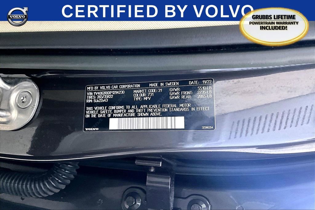 Certified 2023 Volvo XC60 B6 Ultimate w/ Protection Package Premier image 44