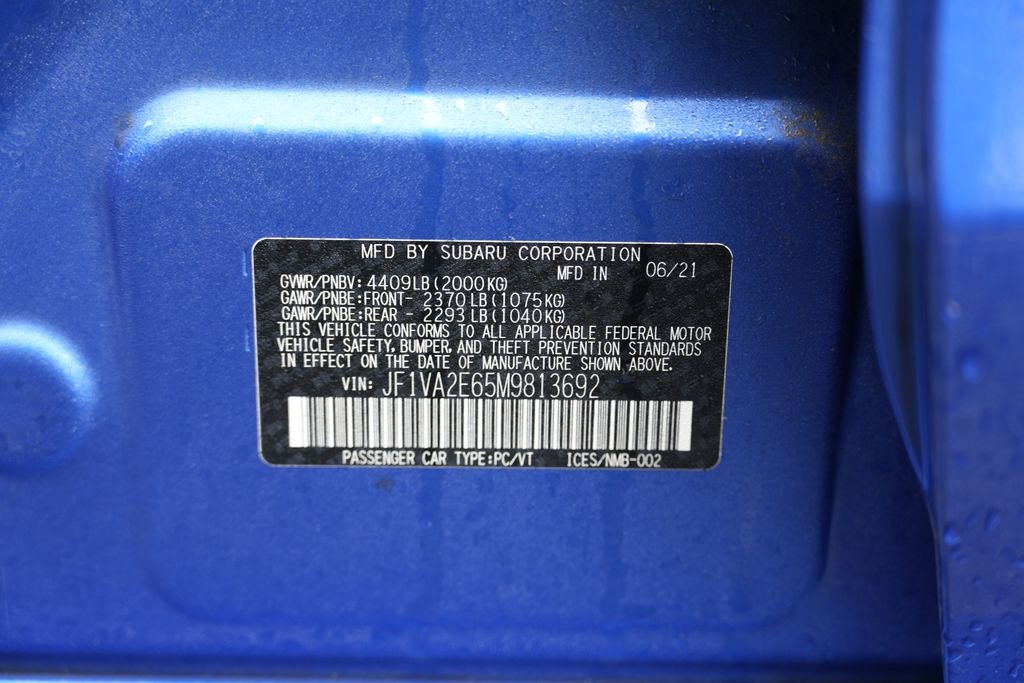 Used 2021 Subaru WRX STI w/ Popular Package #3 (IZT) image 54