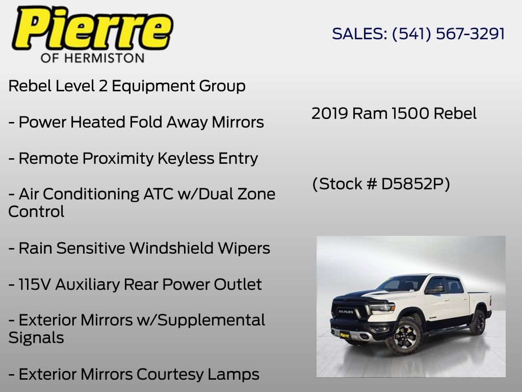 Used 2019 RAM 1500 Rebel w/ Leather & Sound Group w/ 2_W AWD/4WD image 12