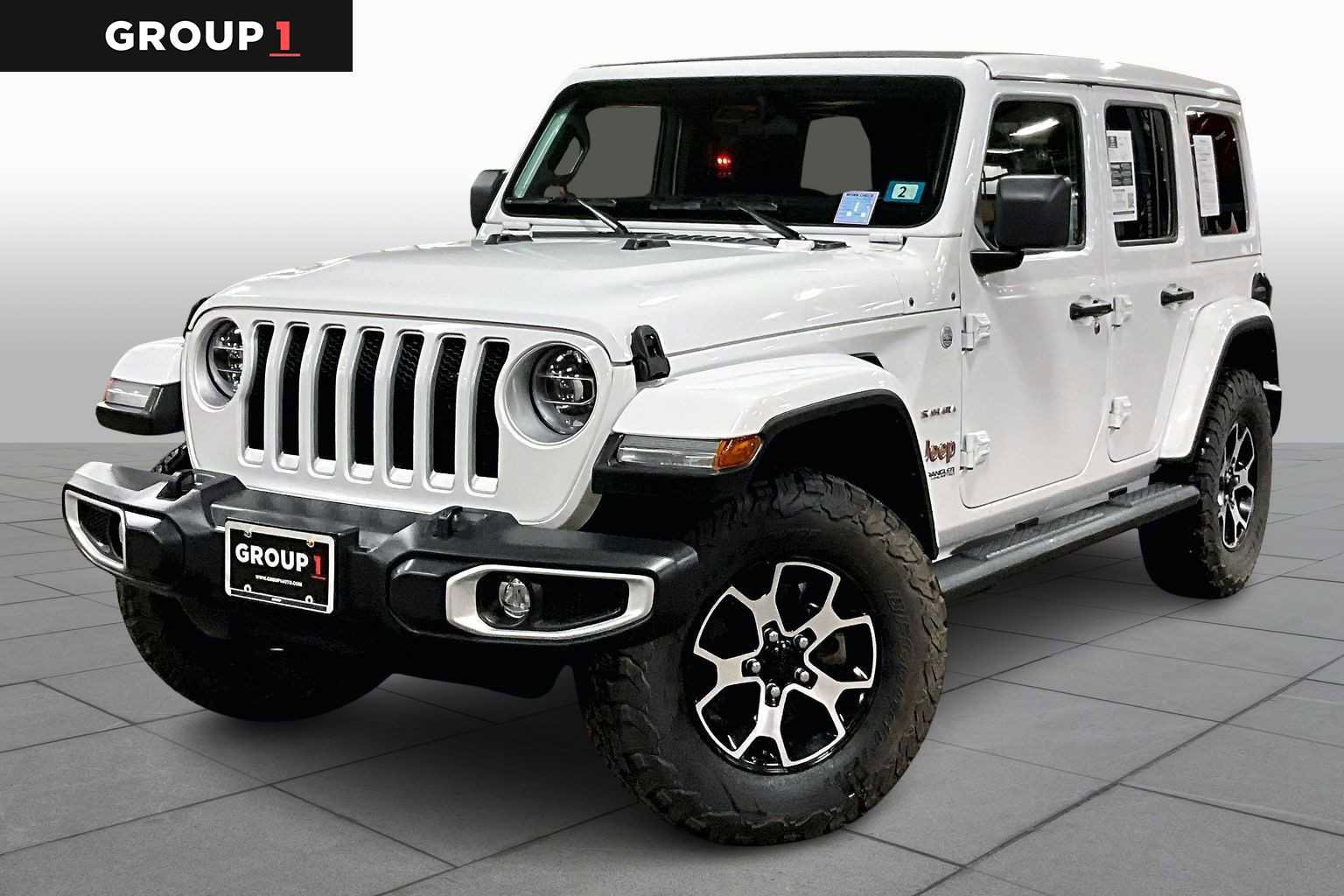 Used 2021 Jeep Wrangler Unlimited Sahara w/ LED Lighting Group image 1