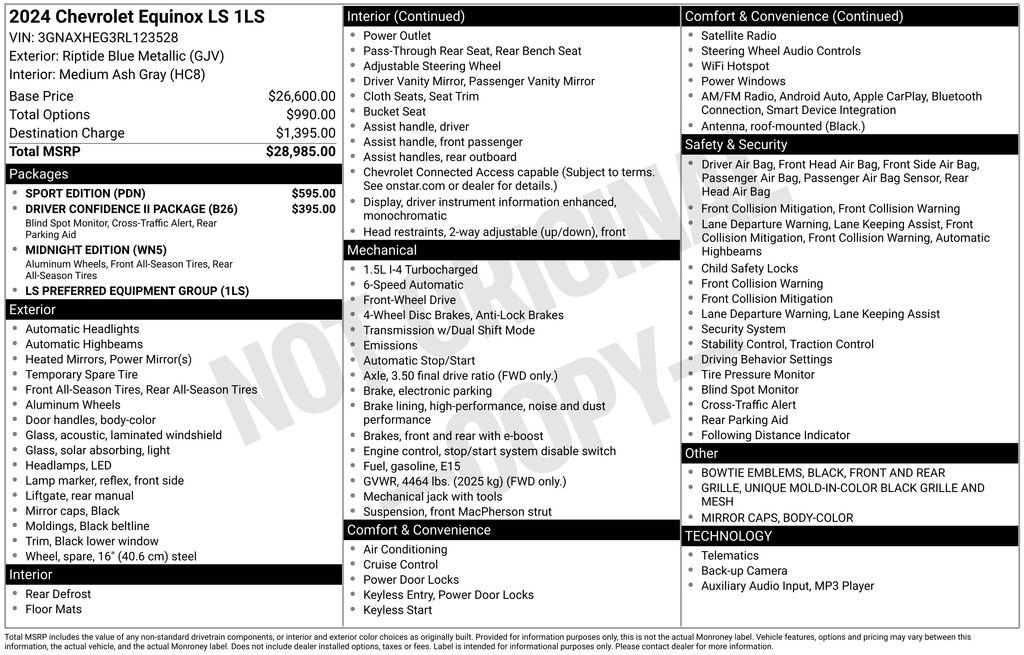 Used 2024 Chevrolet Equinox LS w/ Sport Edition image 6