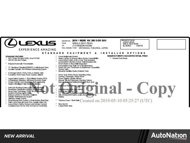 Used 2019 Lexus NX 300 FWD image 1