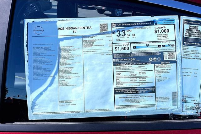 New 2026 Nissan Sentra SV w/ Floor Mat Package image 12