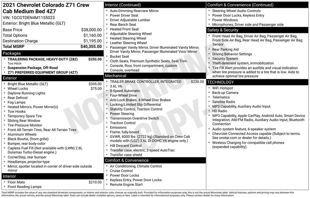 Used 2021 Chevrolet Colorado Z71 AWD/4WD image 35