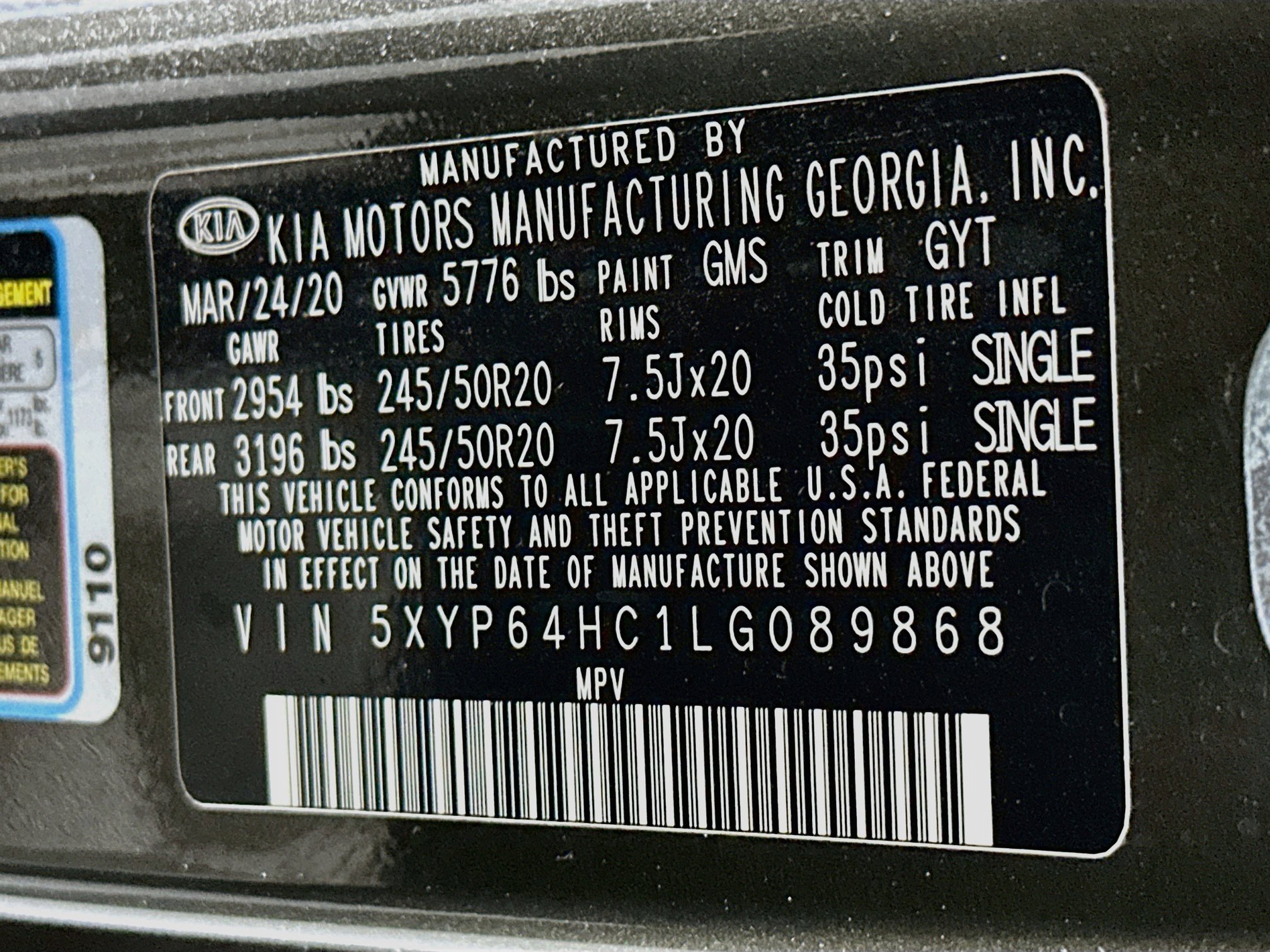 Used 2020 Kia Telluride S FWD image 12