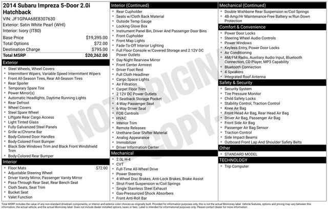 Used 2014 Subaru Impreza 2.0i image 8