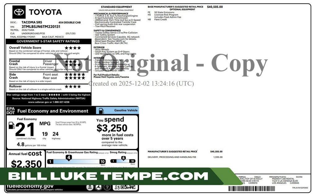Used 2026 Toyota Tacoma SR5 AWD/4WD video 1