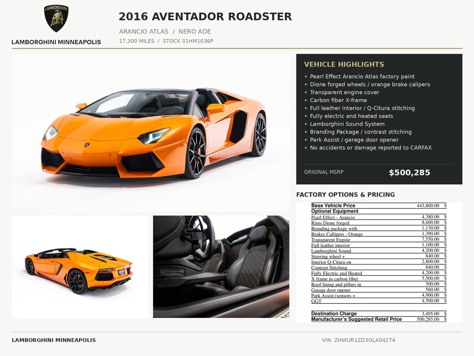 Used 2016 Lamborghini Aventador LP 700-4 AWD/4WD image 2