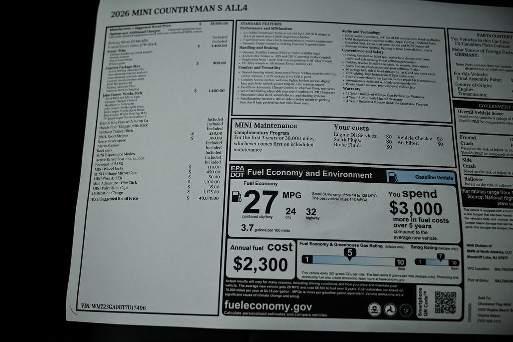 New 2026 MINI Cooper Countryman S w/ Comfort Package Max image 39