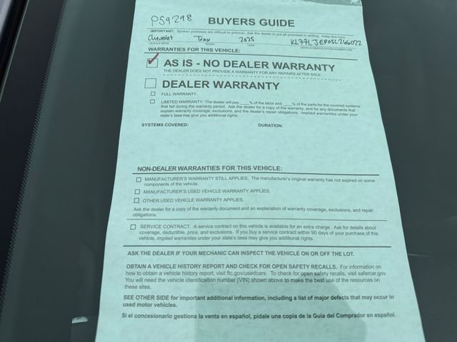 Used 2025 Chevrolet Trax RS w/ Driver Confidence Package image 38