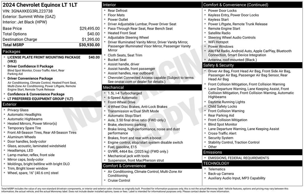 Used 2024 Chevrolet Equinox LT image 6