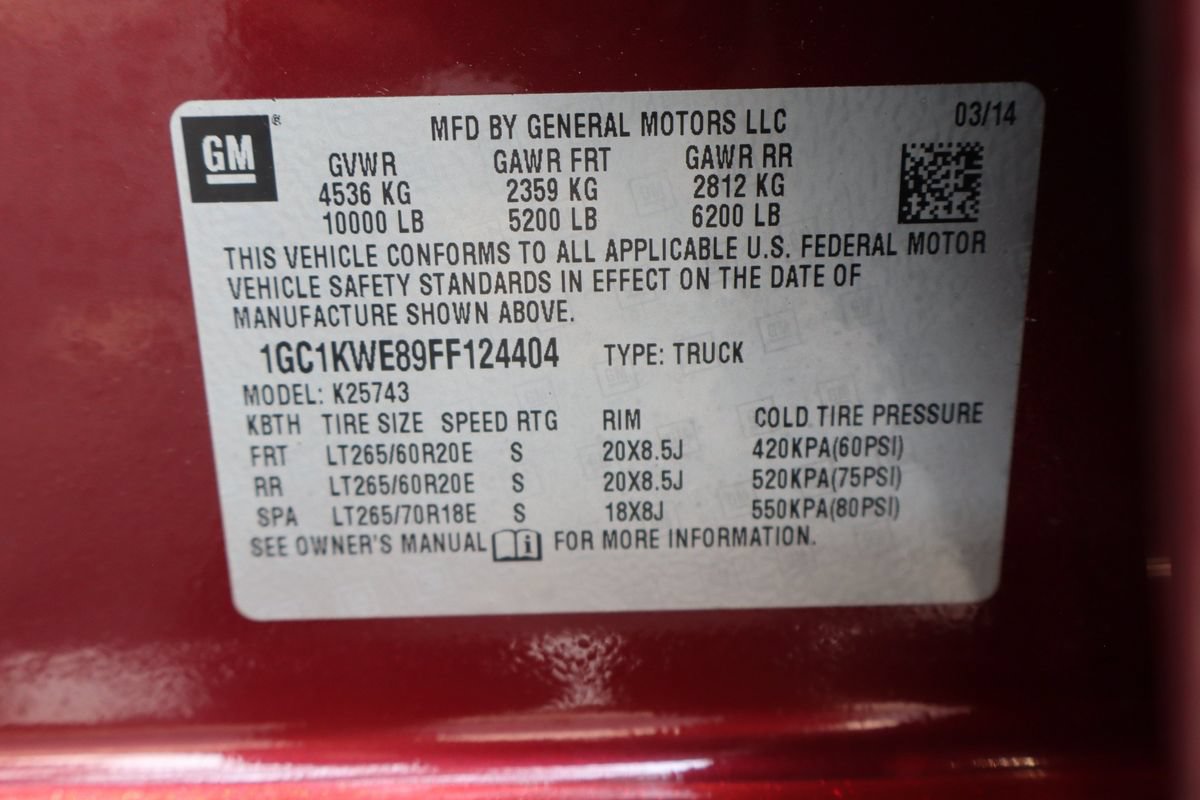 Used 2015 Chevrolet Silverado 2500 LTZ w/ Duramax Plus Package AWD/4WD image 45