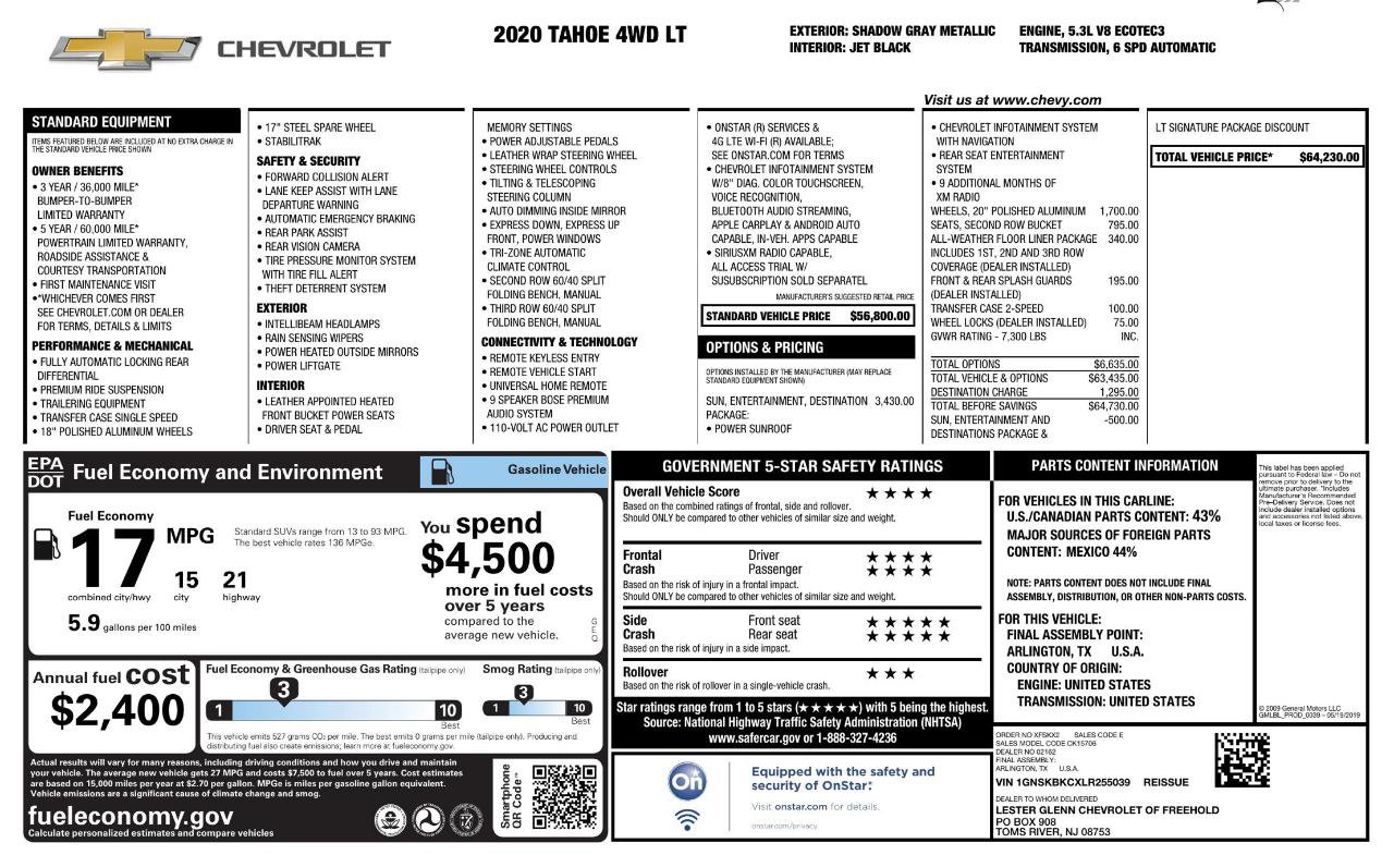 Used 2020 Chevrolet Tahoe LT AWD/4WD image 9