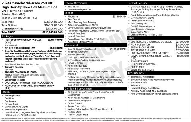 Used 2024 Chevrolet Silverado 2500 High Country w/ High Country Premium Package AWD/4WD image 18
