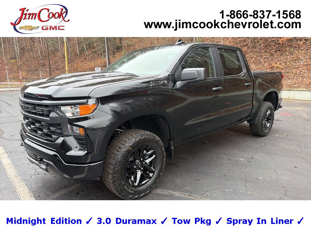 New 2026 Chevrolet Silverado 1500 Custom Trail Boss w/ Midnight Edition