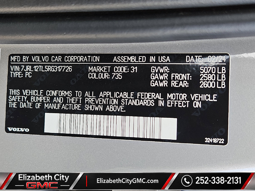 Used 2024 Volvo S60 B5 Plus AWD/4WD image 28